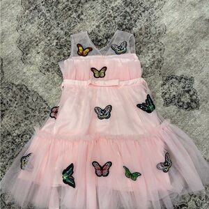 Lola + The Boys Pink Butterfly Dress
